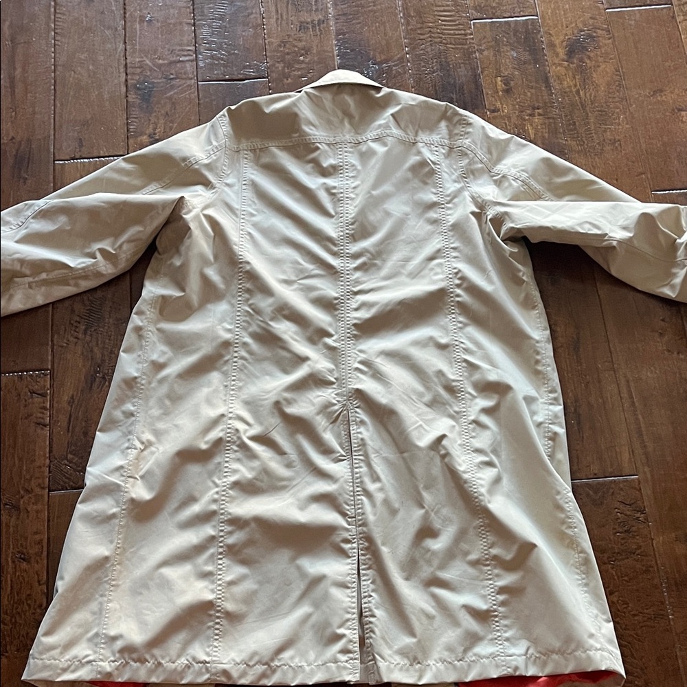 Lands' End Beige Trench Coat - 1x - Picture 3 of 5